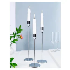 Комплект из 3-х подсвечников Арес серебро - Фото 2