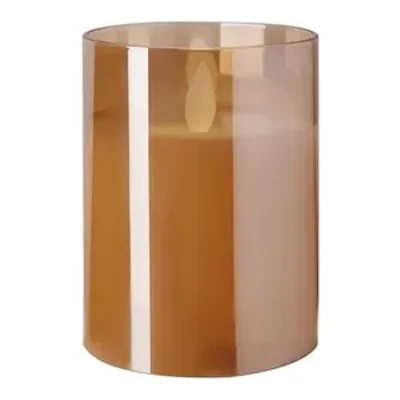 Свеча"Файр" 10см  золото (теплый свет) - изображение 1