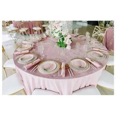 Набор тарелок "Белый дым" с золотым кантом - изображение 3