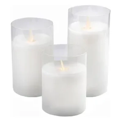 Свеча  "Файр" 12 см белая (теплый свет) - изображение 2