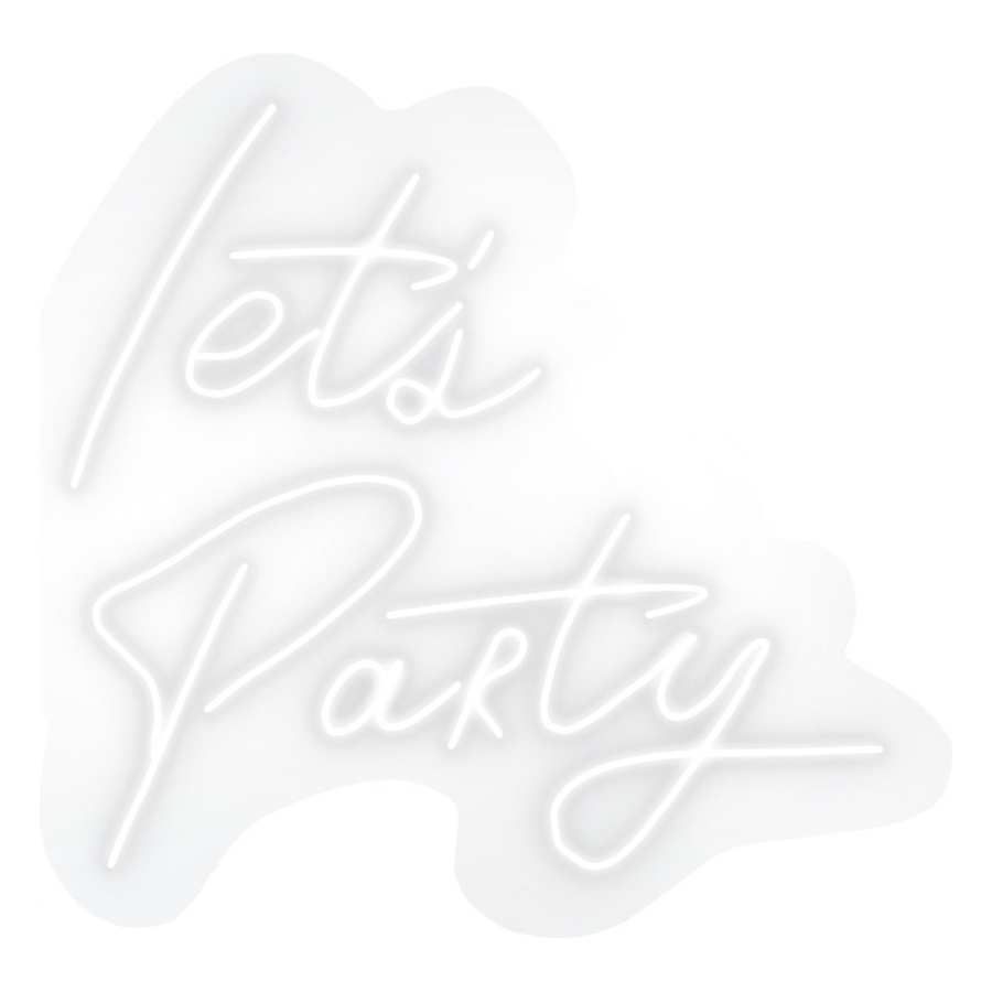 Неоновая вывеска "Давай веселиться" - Фото миниатюра 1