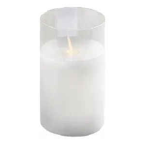 Свеча "Fire" белая 15см ( теплый  свет ) - изображение 1