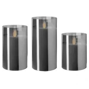 Свеча "Файр" 10 см дымчатые (теплый ) - Фото 2