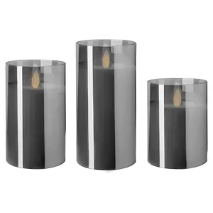 Свеча "Файр" 10 см дымчатые (теплый ) - изображение 2