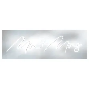 Неоновая вывеска Mr. + Mrs белая - изображение 1