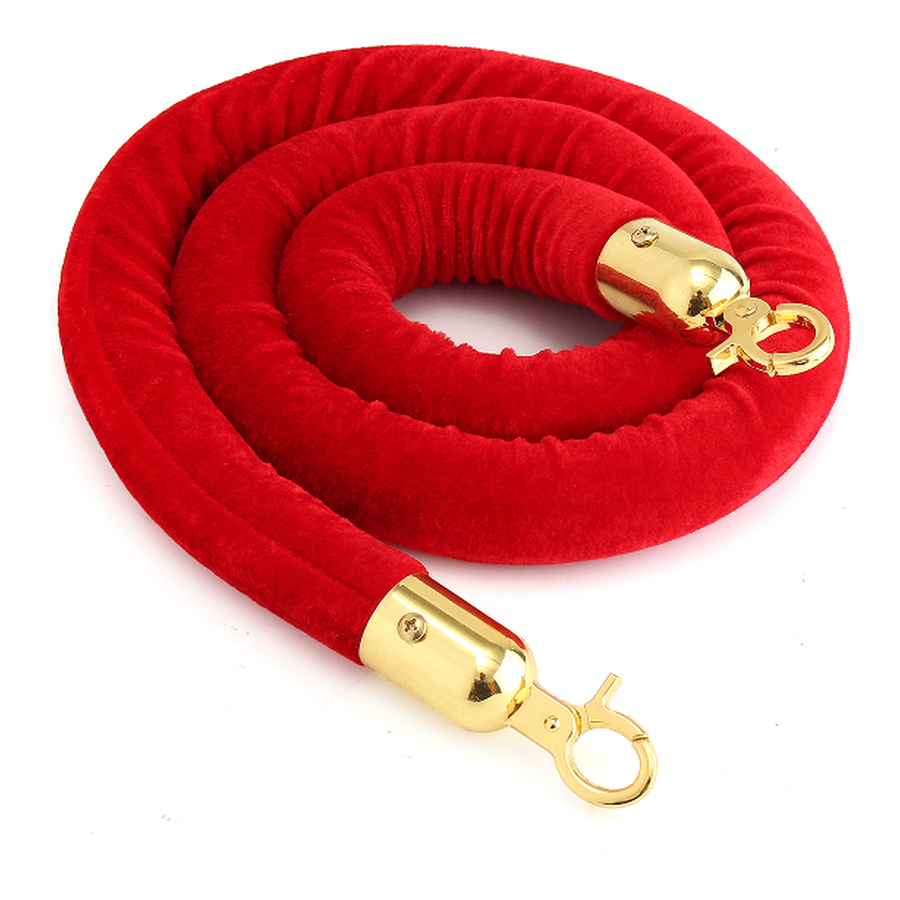 Канат красный бархатный золото - Фото миниатюра 1