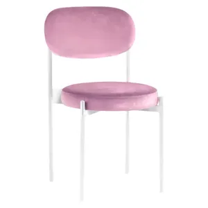 Стул Монако белый нежно-розовый
