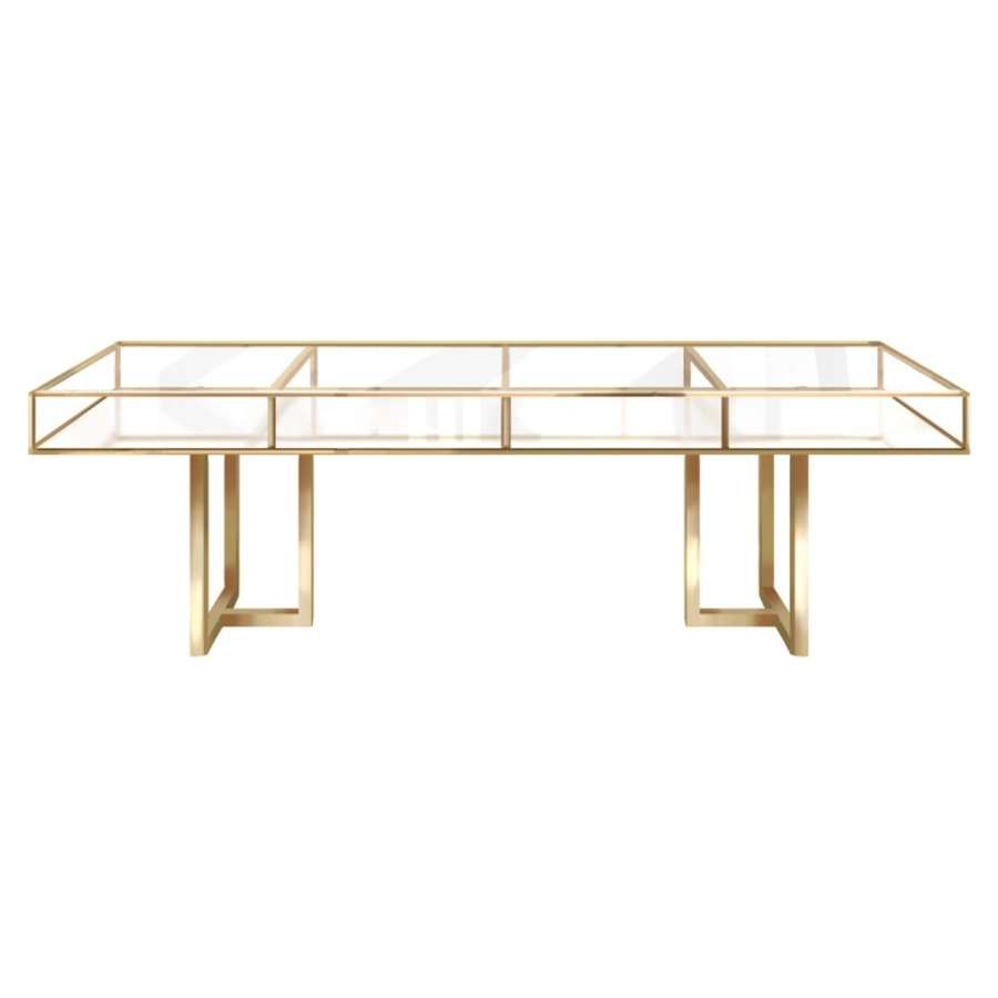 Стол "Лофт Голд" прямоугольный, золото - Фото миниатюра 1