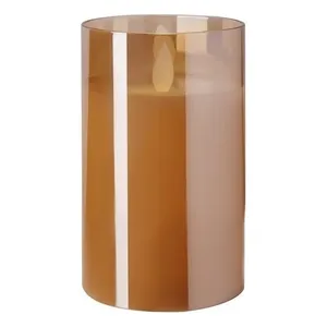 Свеча "Файр" 12см золото (нейтральный свет)