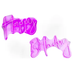 Неоновая вывеска «Happy Birthday pink» - изображение 1