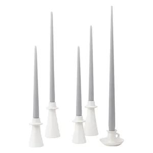 Свечи ручной работы Светло-серые