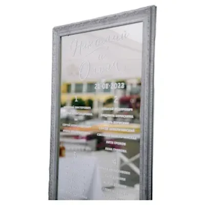 Зеркало напольное в раме серый кант - изображение 1