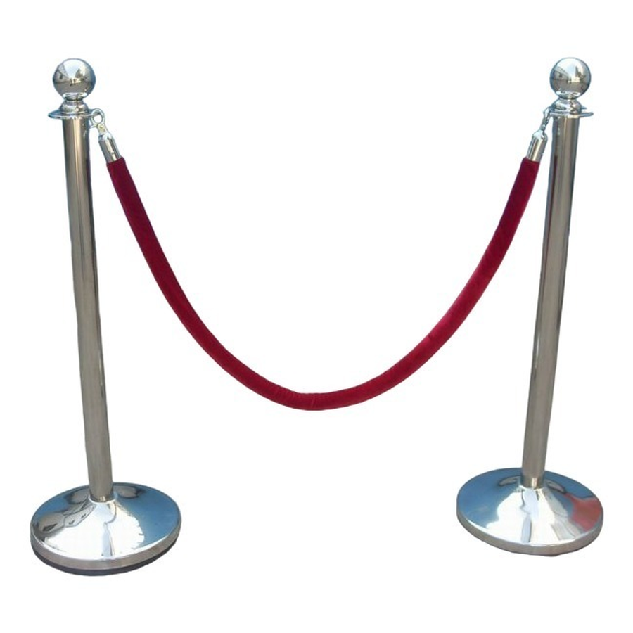 Канат красный бархатный серебро - Фото миниатюра 2