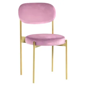 Стул Монако золото нежно-розовый