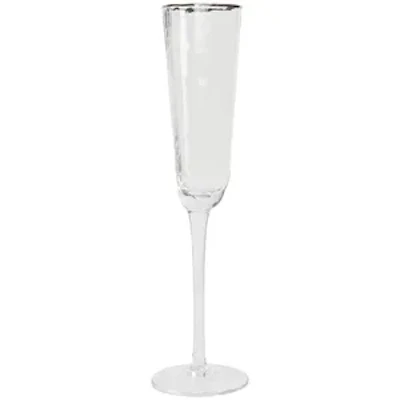 Бокал для шампанского "Блум" c серебряным кантом - изображение 1