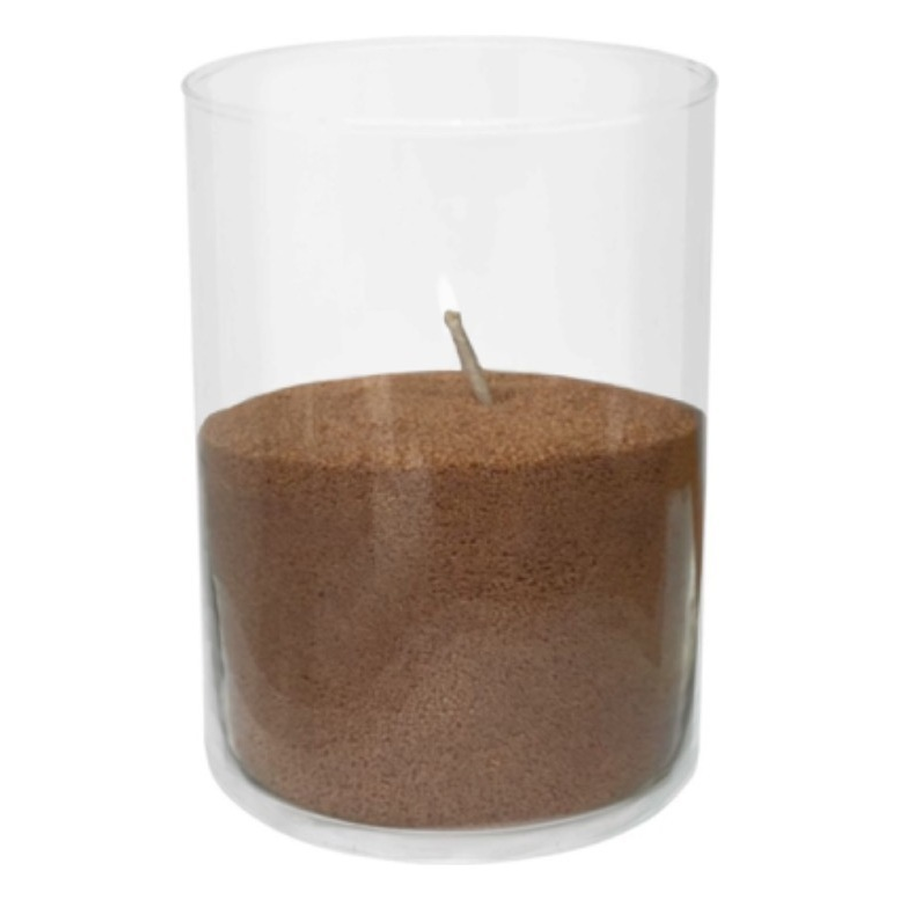 Насыпные свечи, бежевый воск, 17 см высота, 12 см диаметр - Фото миниатюра 1