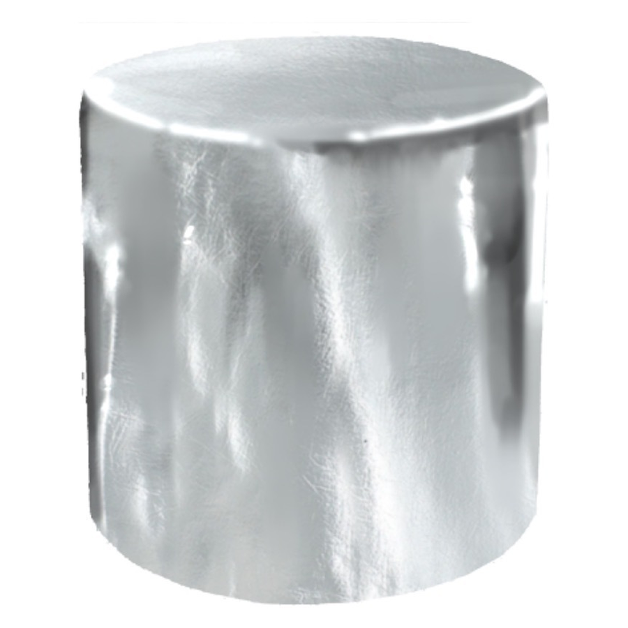 Чехол на пуф серебряный - Фото миниатюра 1