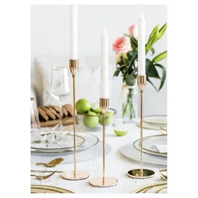 Комплект из 3-х подсвечников Арес золото - изображение 2