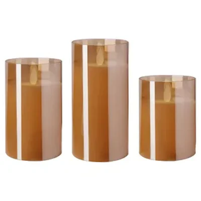 Свеча"Файр" 10см  золото (теплый свет) - изображение 2