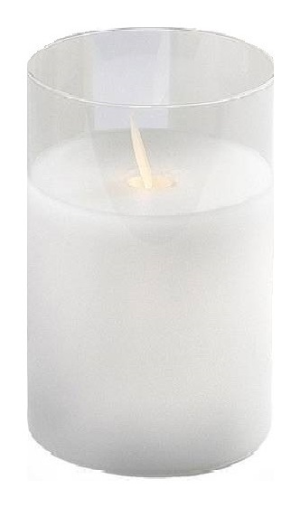 Свеча  "Fire" 12 см белая (теплый свет)