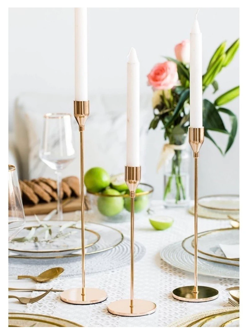 Комплект из 3-х подсвечников Арес золото