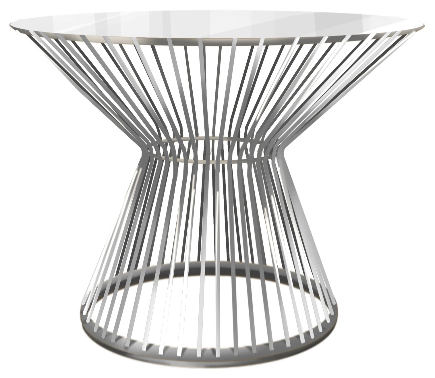 Журнальный столик серебро круглый-каркас Примавера