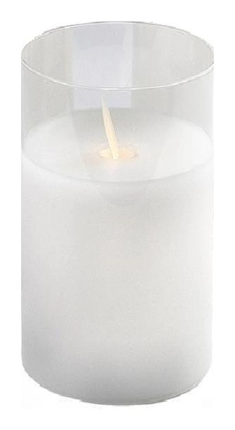 Свеча "Файр" белая 15см (нейтральный свет)