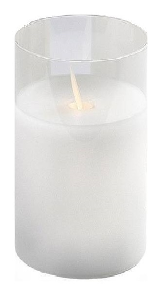 Свеча "Fire" белая 15см (нейтральный свет)
