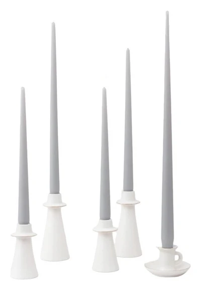 Свечи ручной работы Светло-серые