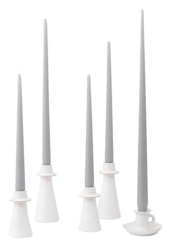 Свечи ручной работы Светло-серые