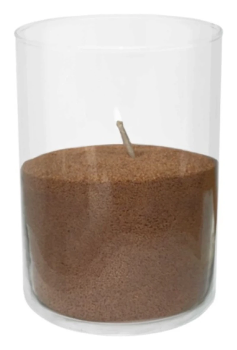 Насыпные свечи, бежевый воск, 35 см высота, 15 см диаметр