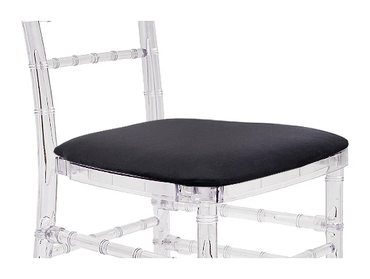 Подушка на стул бархат черная тотал блэк