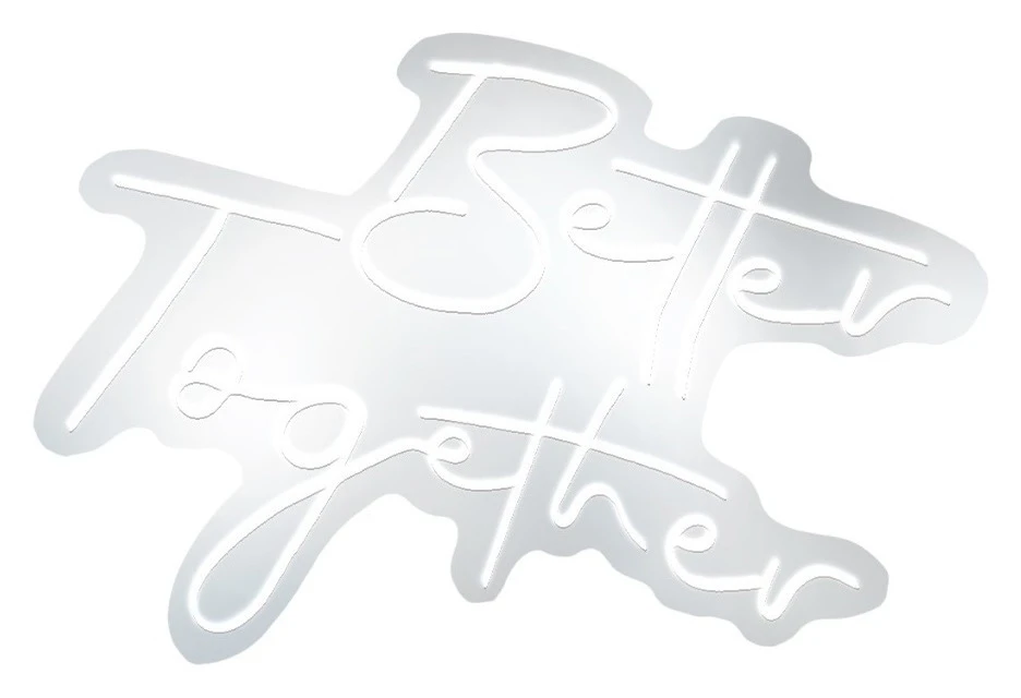 Неоновая вывеска "Вместе лучше"