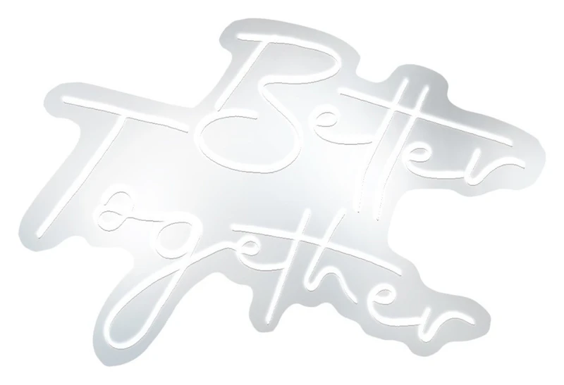 Неоновая вывеска "Вместе лучше"