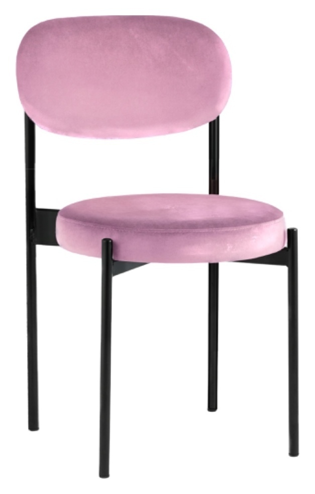 Стул Monaco черный нежно-розовый