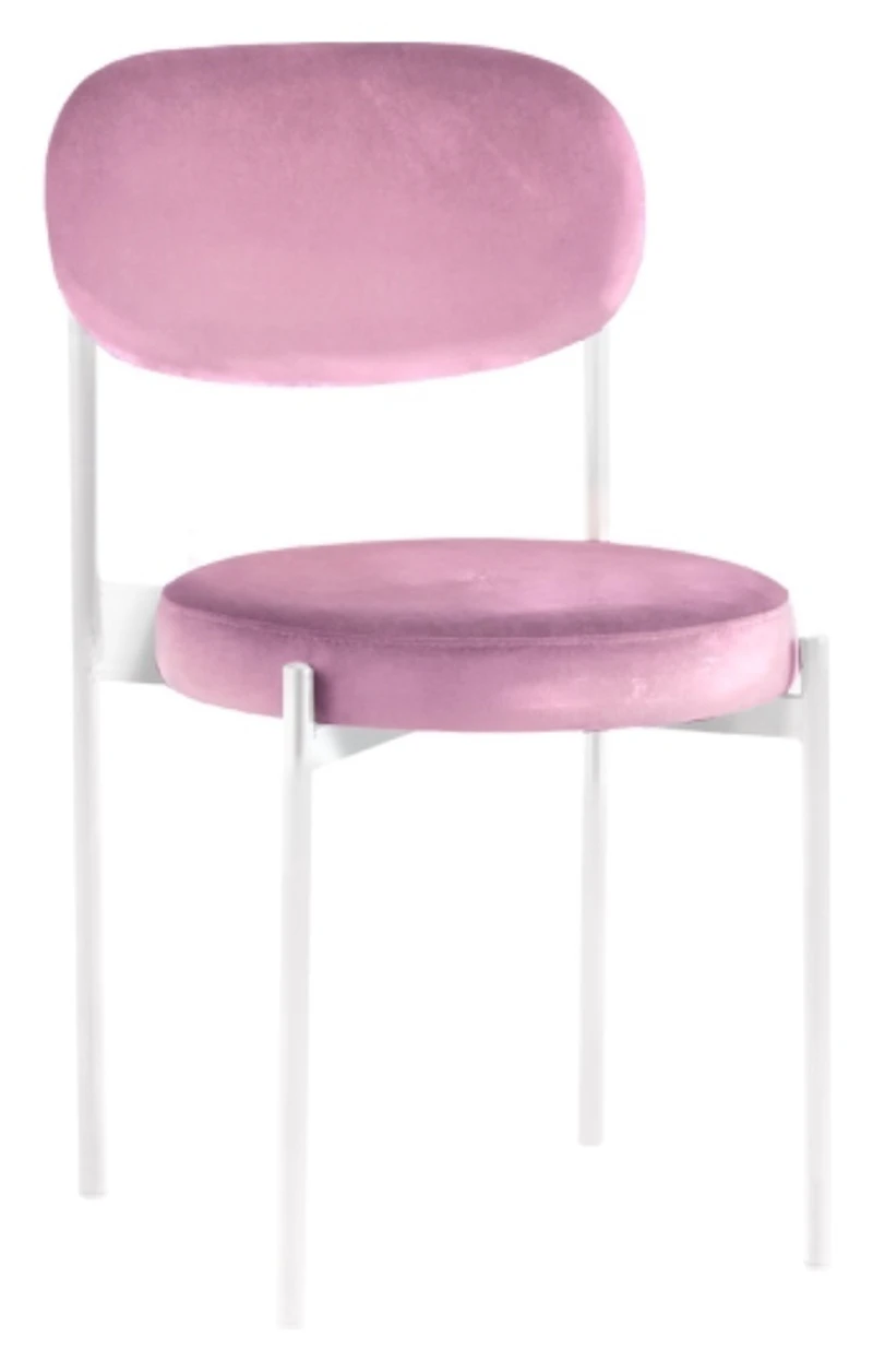 Стул Монако белый нежно-розовый