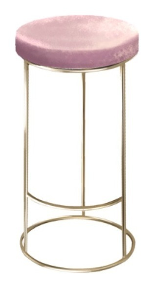 Барный стул золото-лавандовый