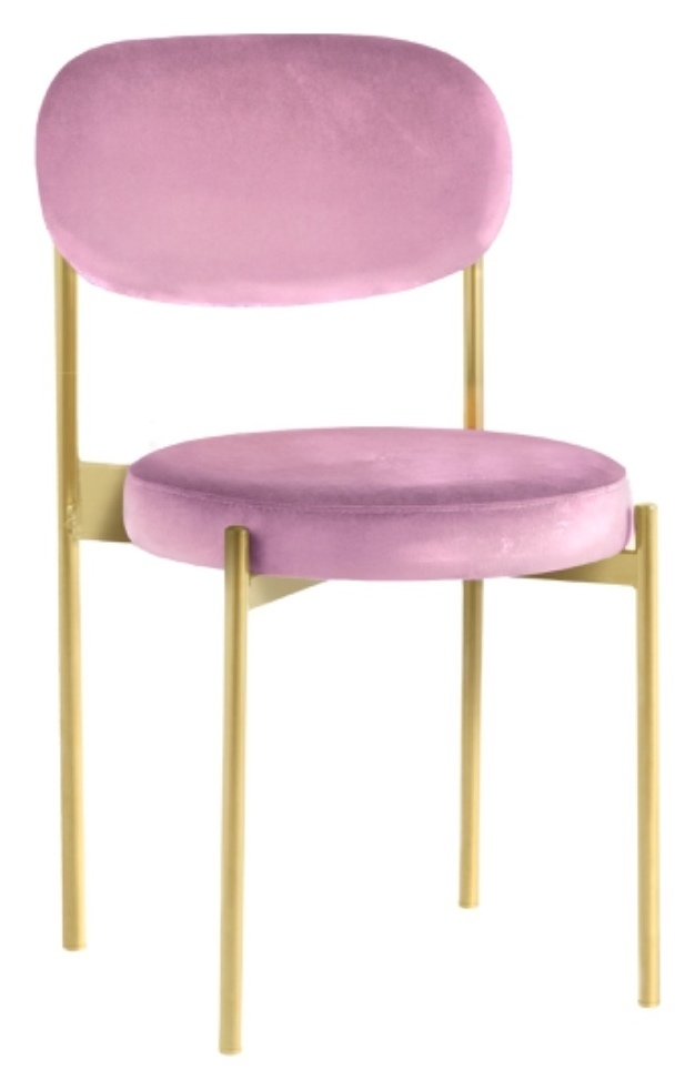 Стул Монако золото нежно-розовый