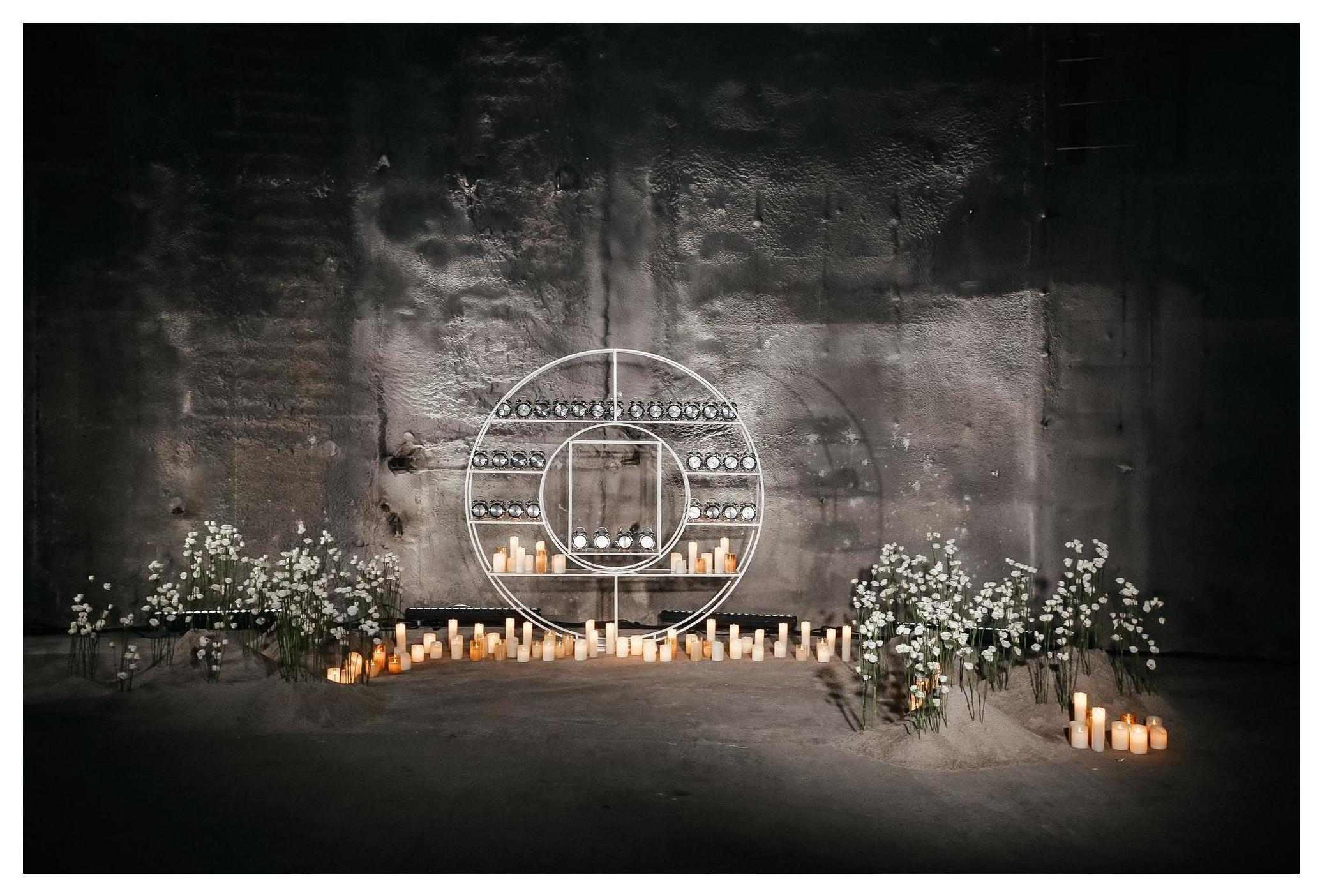 Набор свечей "Fire" белые ( теплый свет )