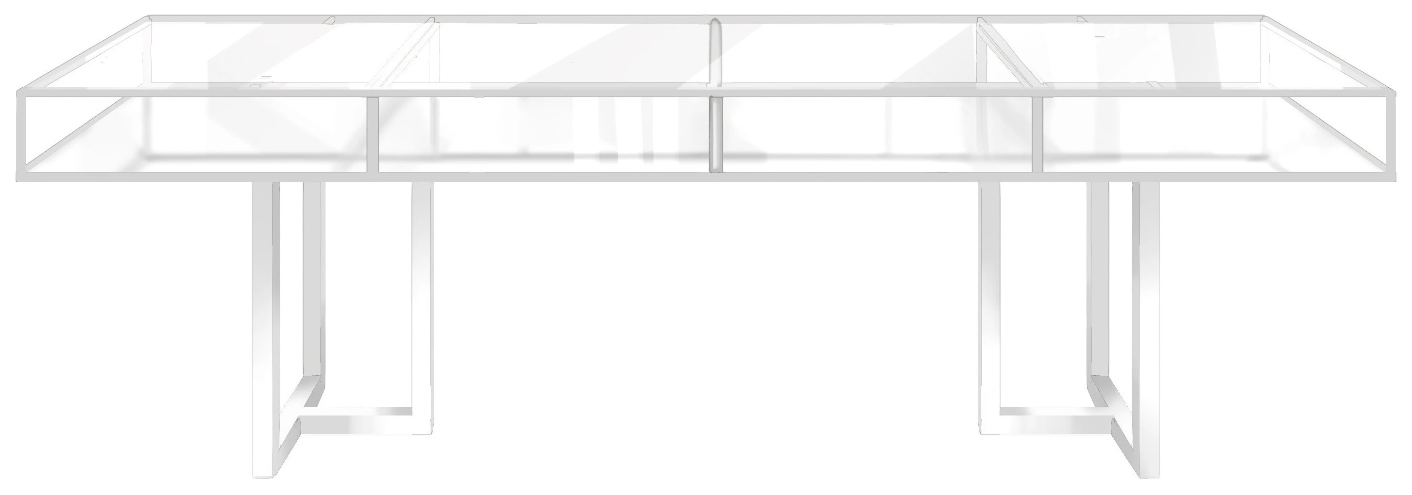 Стол "Лофт белый" прямоугольный, белый