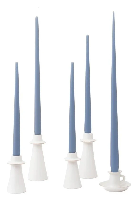 Свечи ручной работы Серо-голубой