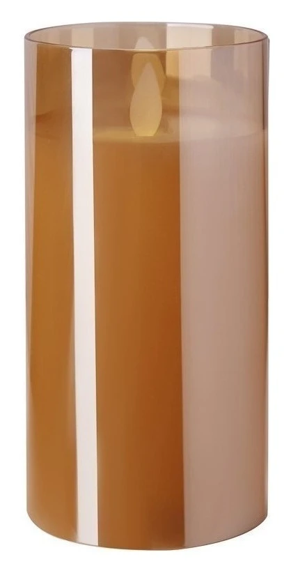 Свеча "Файр" 15см золото (теплый свет )