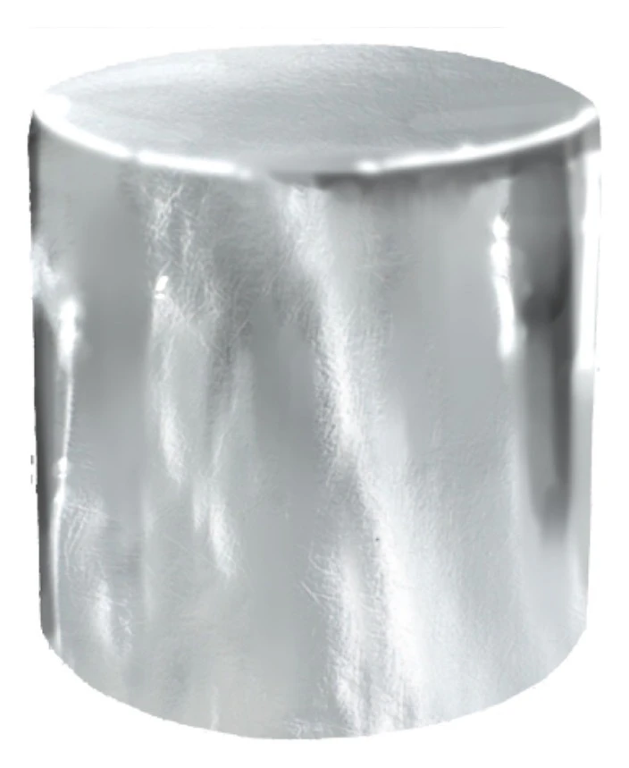 Чехол на пуф серебряный