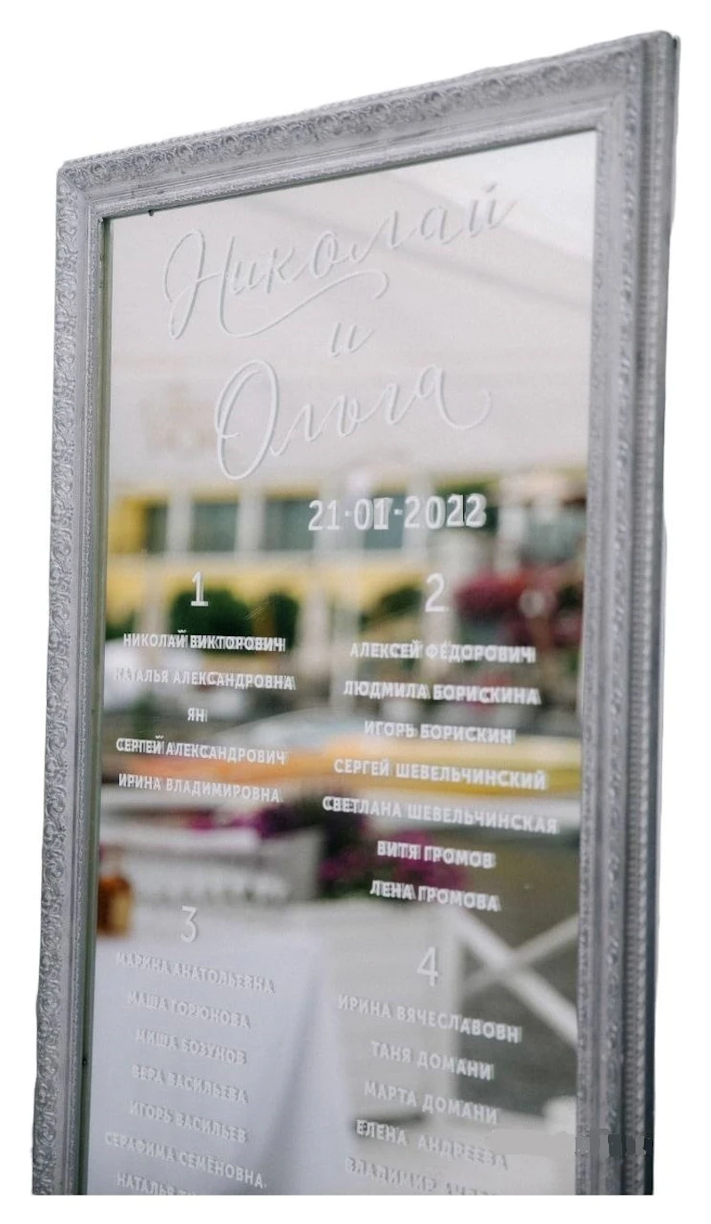 Зеркало напольное в раме серый кант