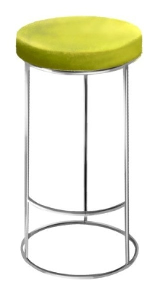 Барный стул серебро-оливковый