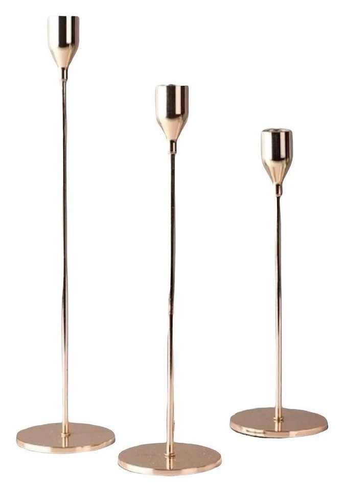 Комплект из 3-х подсвечников Арес золото