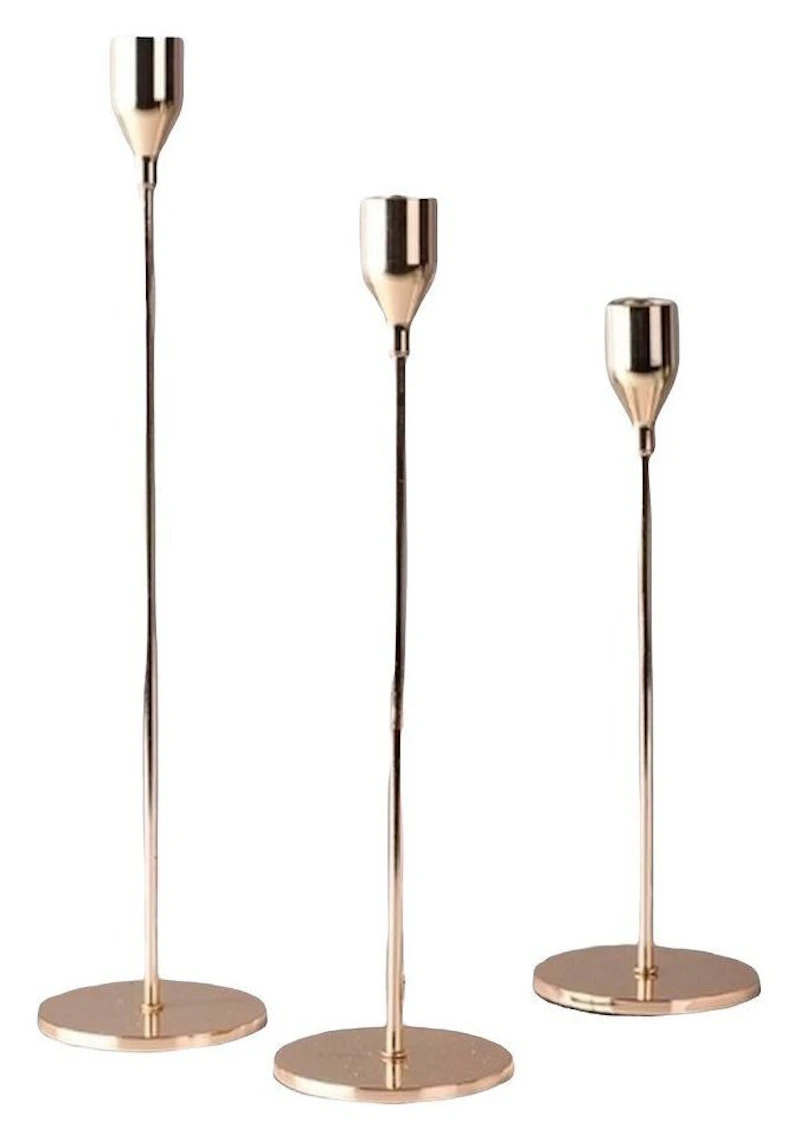 Комплект из 3-х подсвечников Арес золото