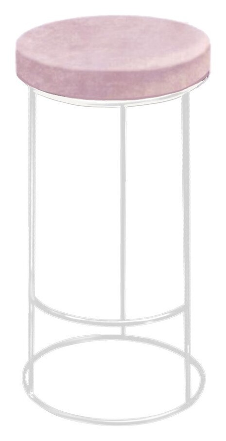 Барный стул бело-розовый