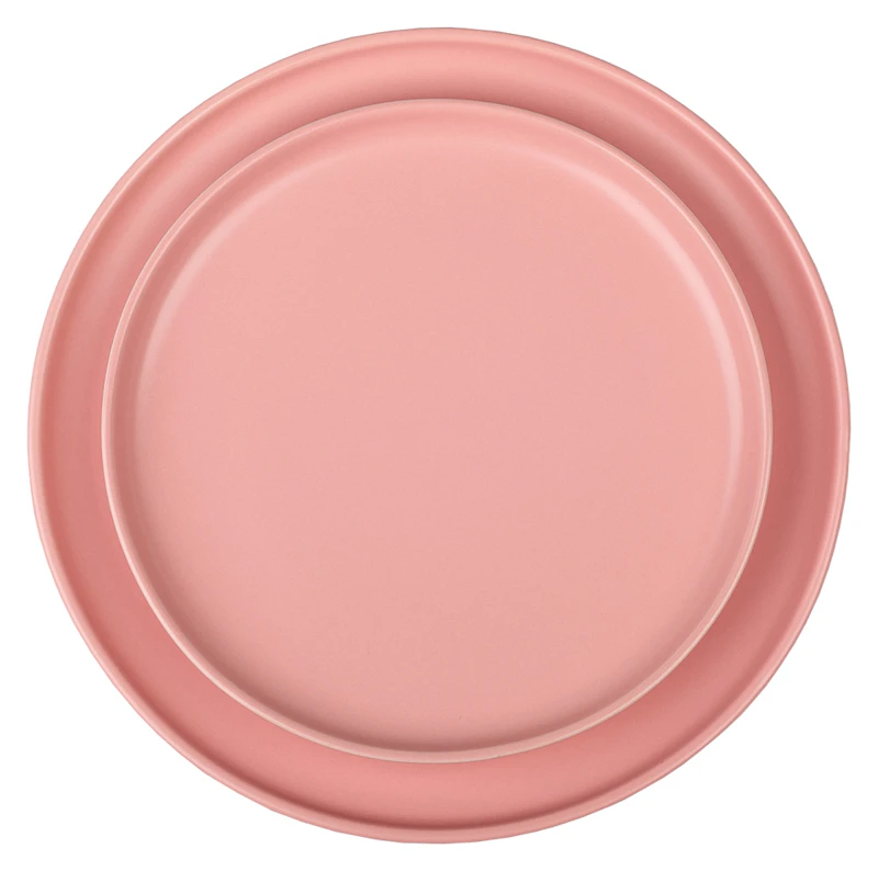 Набор тарелок "Киото" розовый