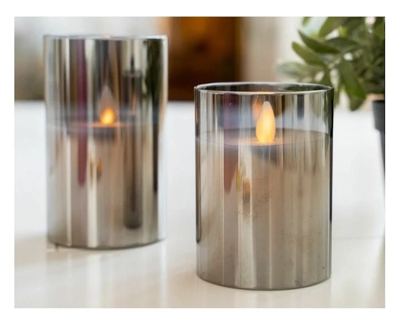 Свеча "Файр" 10 см дымчатые (теплый )